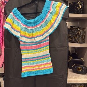 Colorful Striped Knit Top